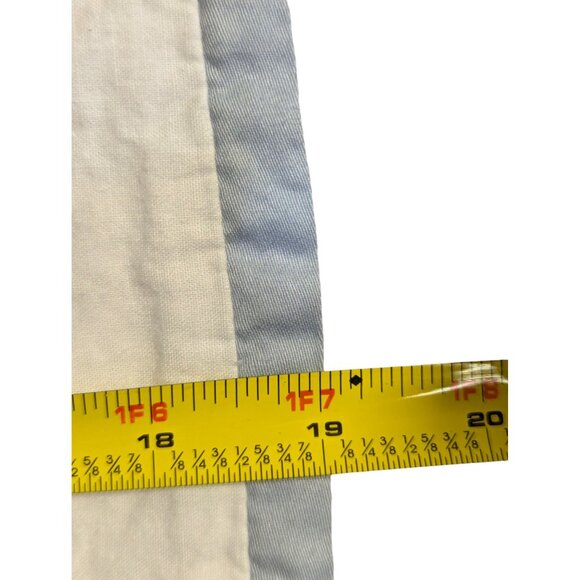 Laura Ashley Quilted Pillow Shams King Set White Blue Edging - Picture 5 of 7